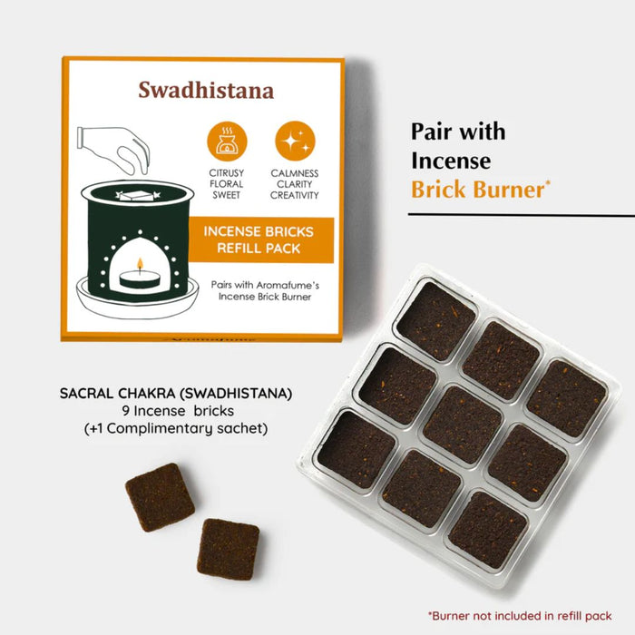 2nd - Sacral Chakra Incense Bricks Refill Pack (Single Tray)