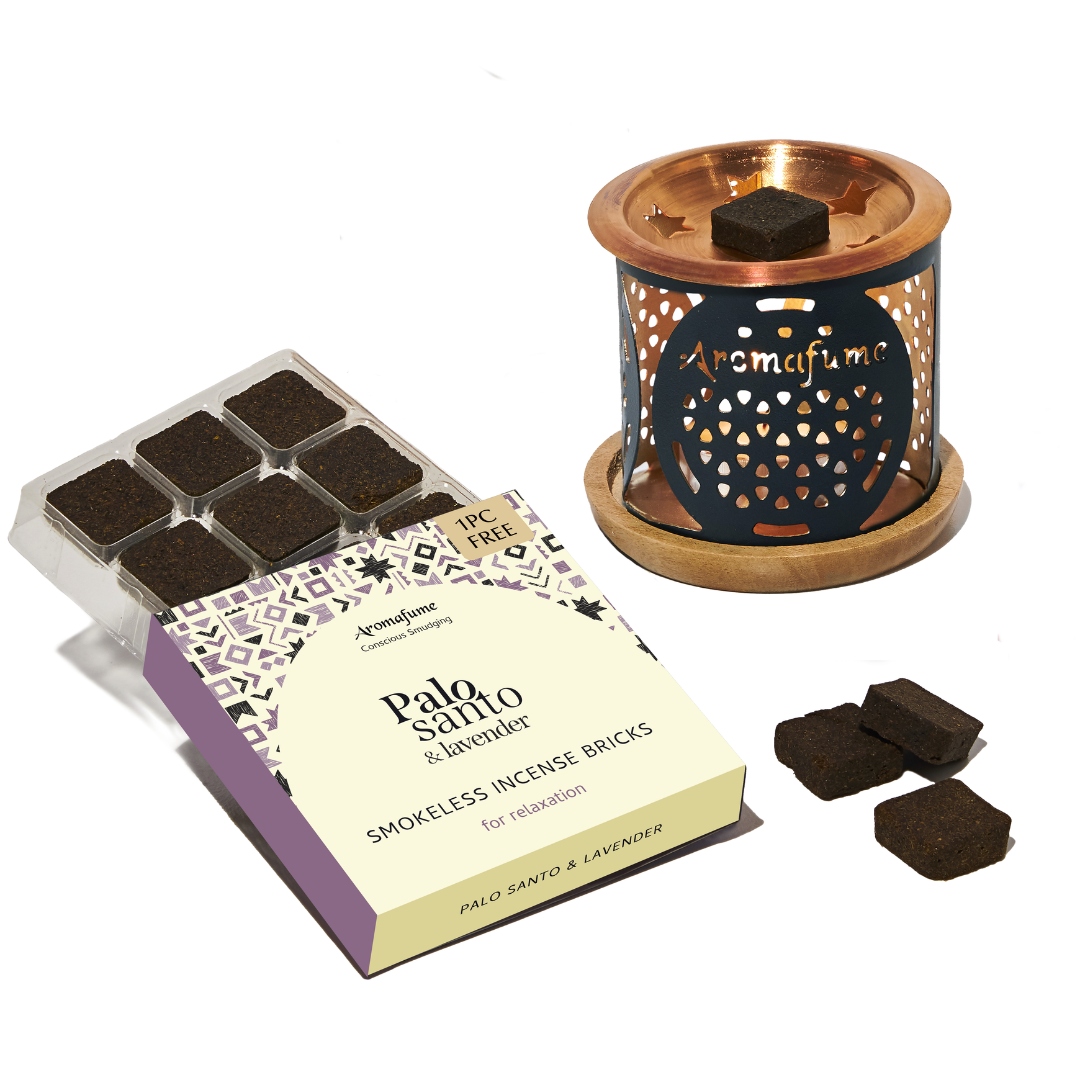Palo Santo & Lavender Incense Bricks and Burner Set