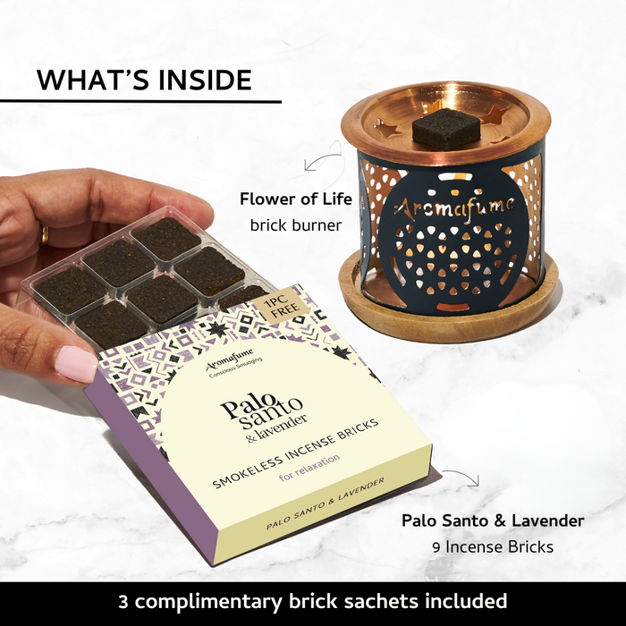 Palo Santo & Lavender Incense Bricks and Burner Set