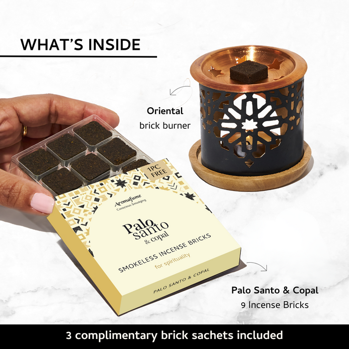 Palo Santo & Copal Incense Bricks and Burner Set