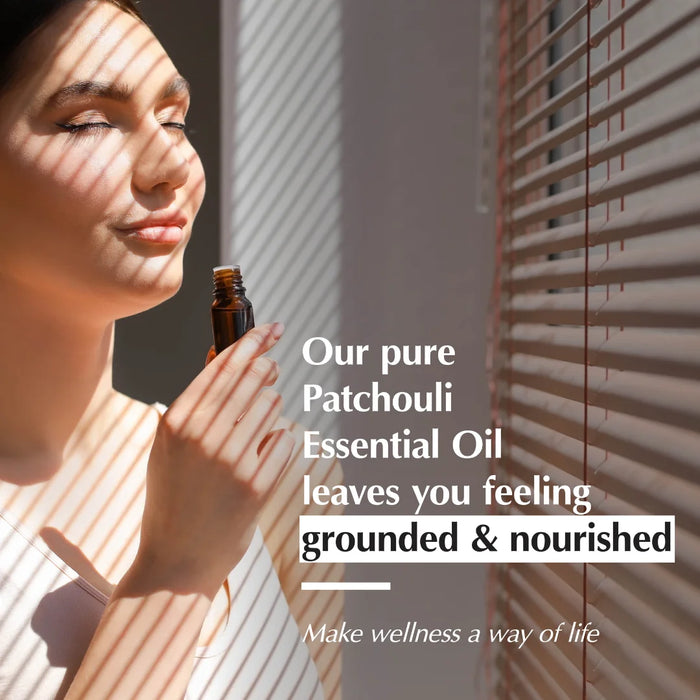 Our pure Patchouli essential oil 
Leaves you feeling grounded & nourished