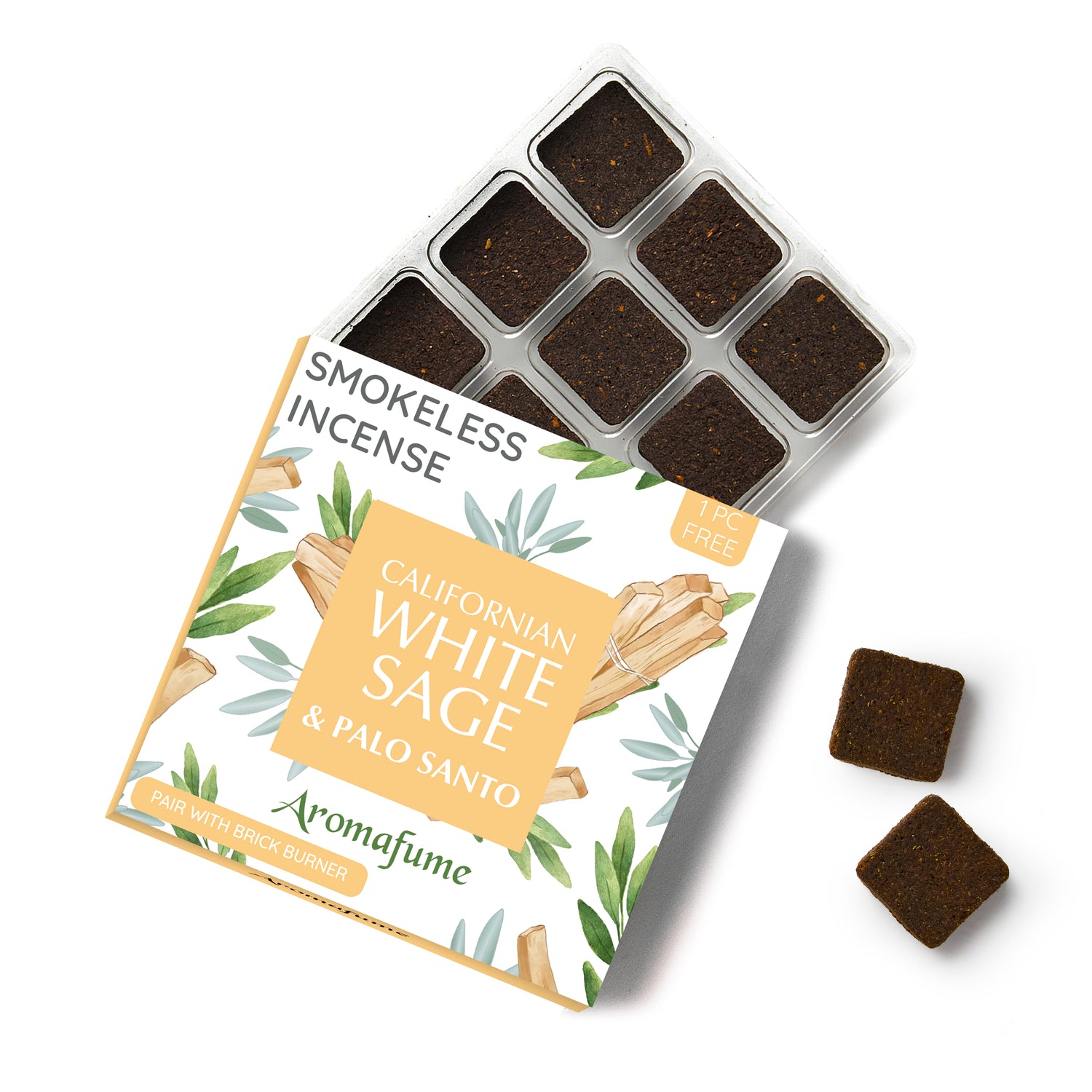 White Sage & Palo Santo Incense Bricks - Refill