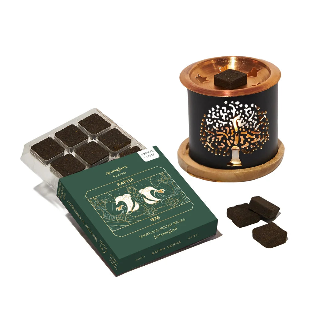 Kapha Dosha Incense Bricks & Burner Set