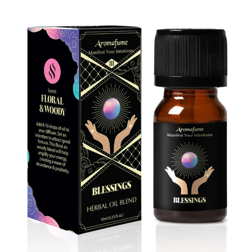 Blessings Manifestation Oil for home aromatherapy. Diffuse to invite positivity, peace, and spiritual harmony.