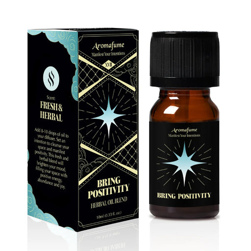 Bring Positivity Manifestation Oil for home aromatherapy. Diffuse to uplift your mood and create a joyful space.