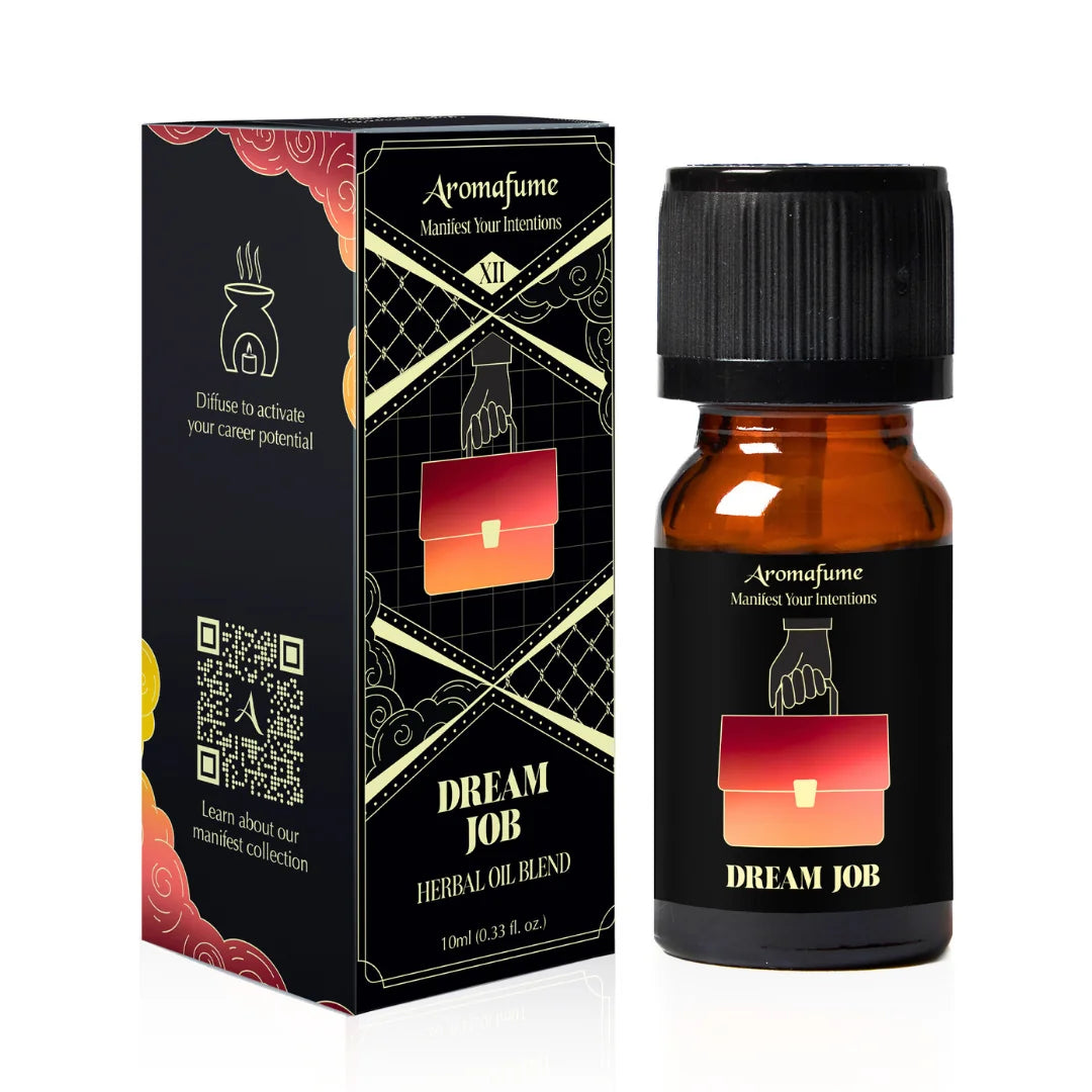 Dream Job Manifestation Oil for home aromatherapy. Diffuse to align with career success and opportunities.