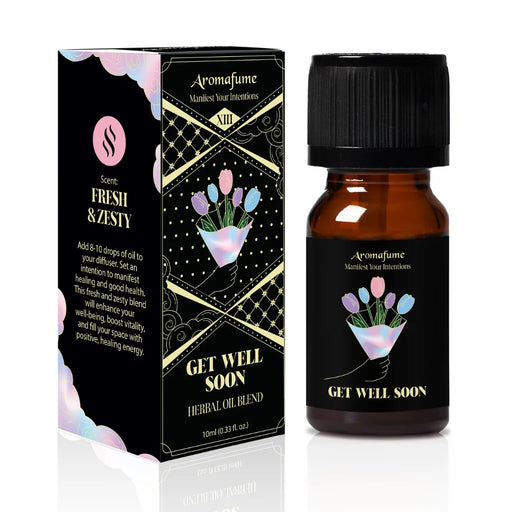 Get Well Soon Manifestation Oil for home aromatherapy. Diffuse to promote healing and well-being.