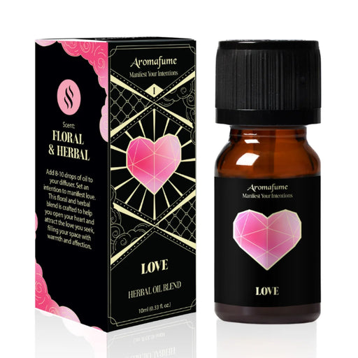 Love Manifestation Oil for home aromatherapy. Diffuse to create a peaceful, heartwarming atmosphere.