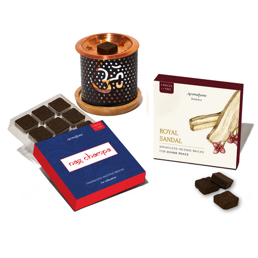 Nag Champa Smokeless Incense are a rich and enchanting blend of Floral, yet Woody notes.

Royal Sandal Smokeless Incense has a woody and grounding scent.