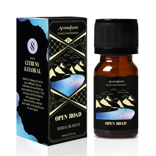 Open Road Manifestation Oil for home aromatherapy. Diffuse to clear obstacles and attract new opportunities.