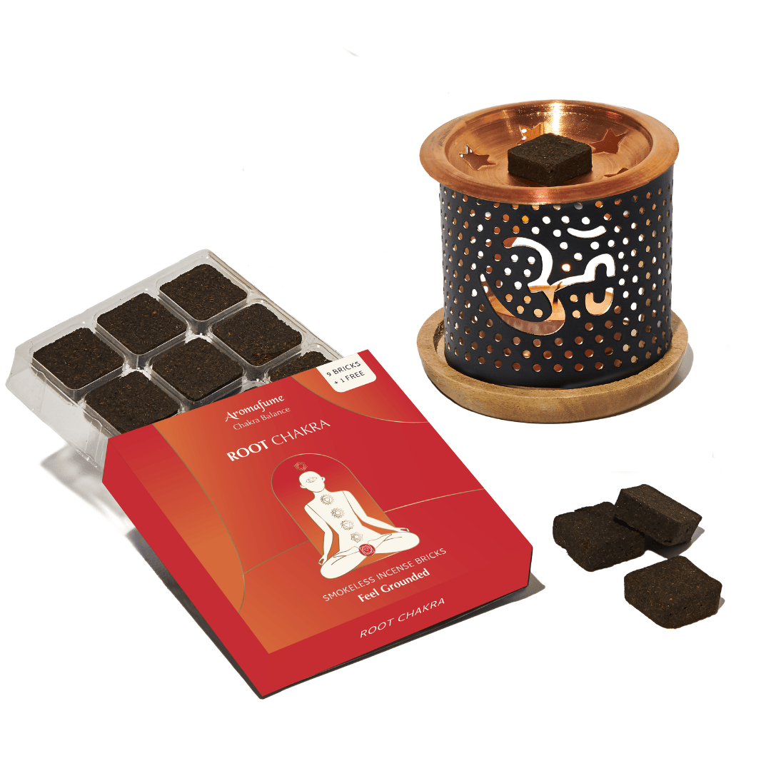 1st - Root Chakra Incense Brick & Om Burner Set