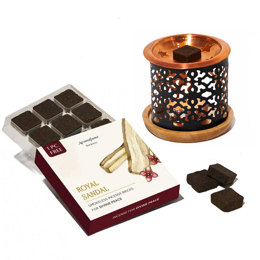 Royal Sandal Smokeless Incense Bricks & Snowflake Incense Brick 