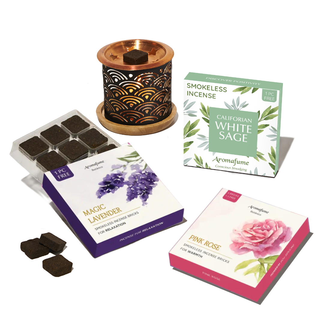 Serenity Fusion - Smokeless Incense & Burner Combo