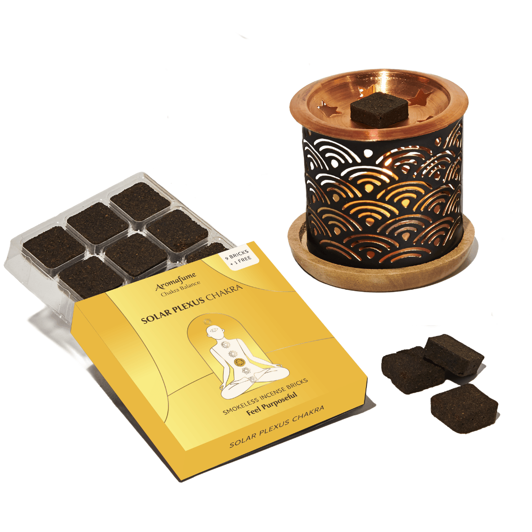 3rd - Solar Plexus Incense Bricks & Rainbow Burner Set