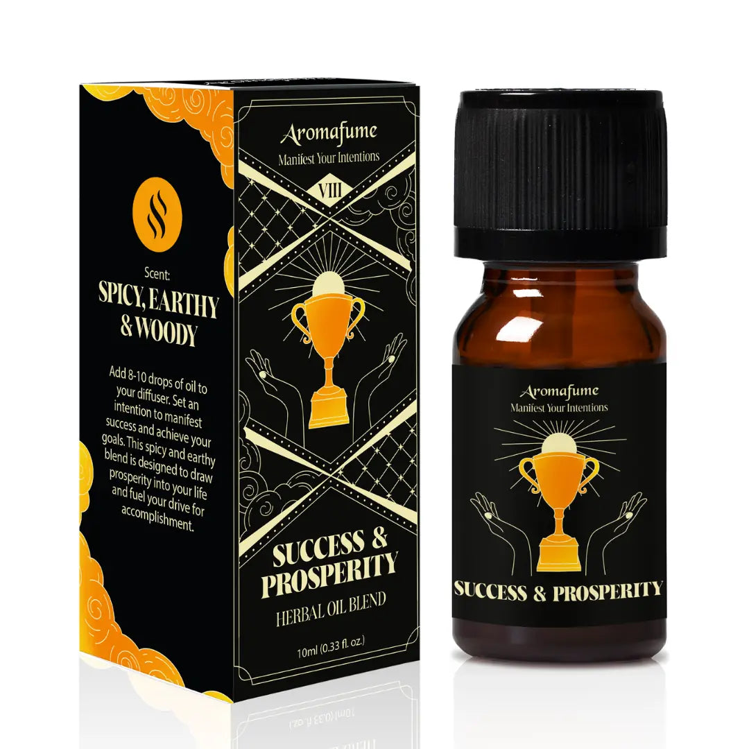 Success & Prosperity Manifestation Oil for home aromatherapy. Diffuse to attract abundance and achievement.