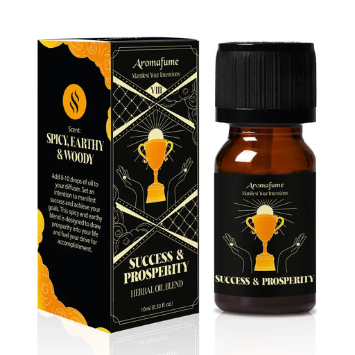 Success & Prosperity Manifestation Oil for home aromatherapy. Diffuse to attract abundance and achievement.