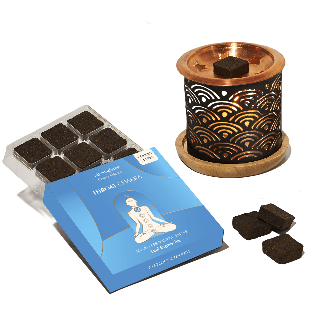 5th - Throat Chakra Incense Bricks & Rainbow Burner