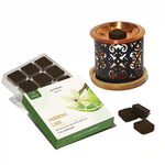 Verbena Lime Smokeless Incense Bricks & Taj Incense Brick Burner Set