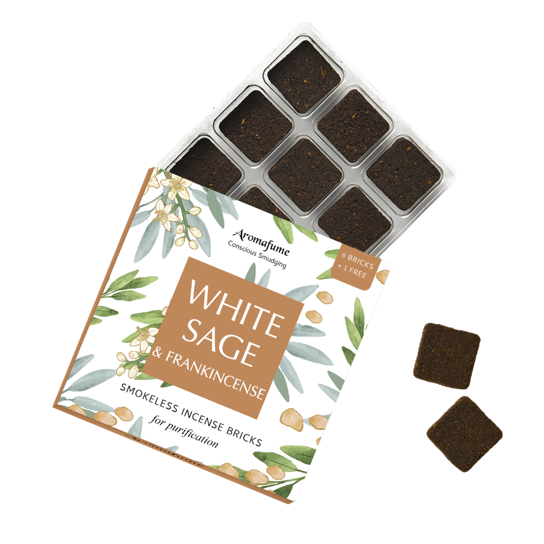 White Sage & Frankincense Incense Bricks - Refill