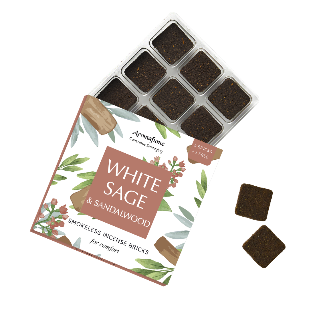 White Sage & Sandalwood Incense Bricks - Refill