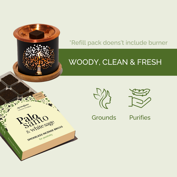 Palo Santo & White Sage Incense Bricks - Refill