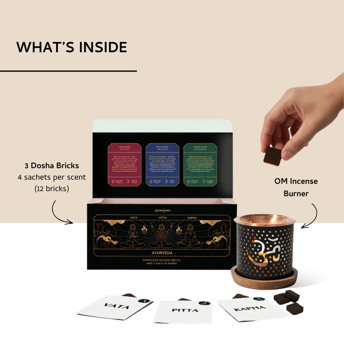 Ayurveda Incense Bricks & Burner Set