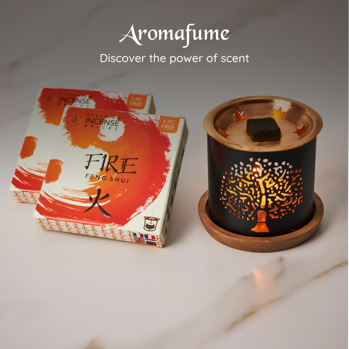 Fire Element- Incense Bricks & Burner Set