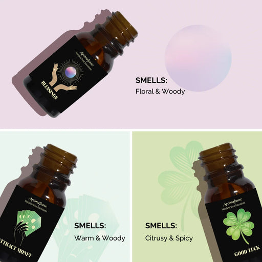 Floral, woody, warm, citrusy & spicy scent profiles of Fortune’s Favor Oils – rich, uplifting & energizing.