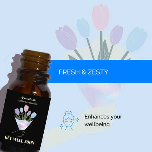 Get Well Soon Manifestation Oil with a fresh, zesty fragrance. Uplifts mood and refreshes the senses.