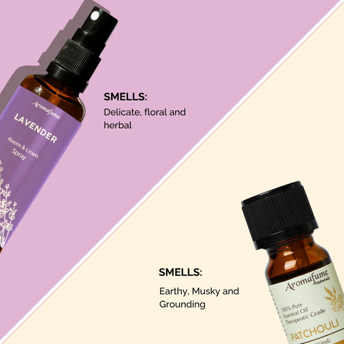 Scent Profile:
Lavender: Delicate, floral, and herbal

Patchouli: Earthy, Musky, and Grounding