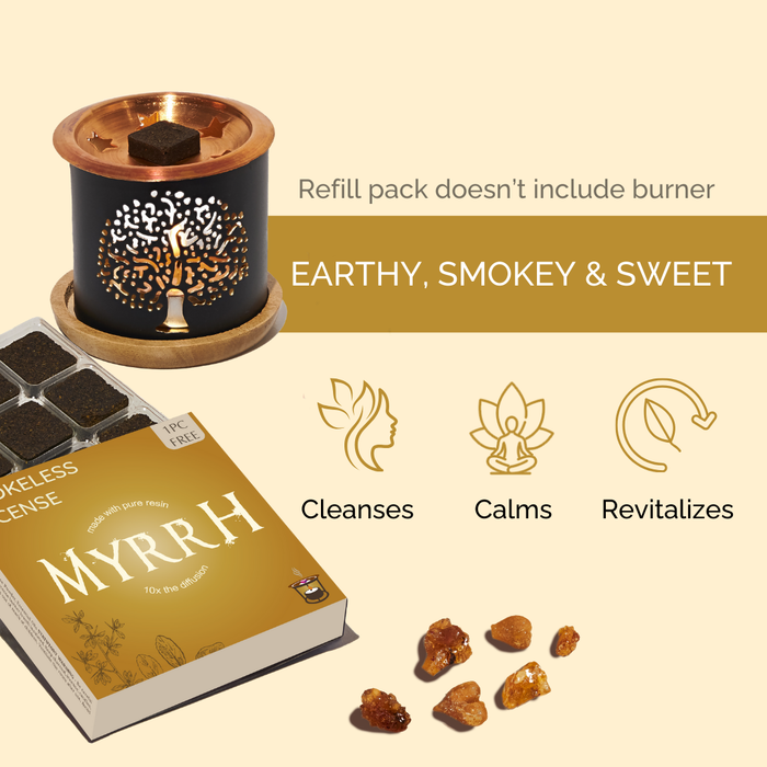 Myrrh Incense Bricks Refill Pack (Single Tray)