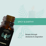 Uncrossing Manifestation Oil with a spicy, earthy fragrance. Creates warmth and balance in any space.