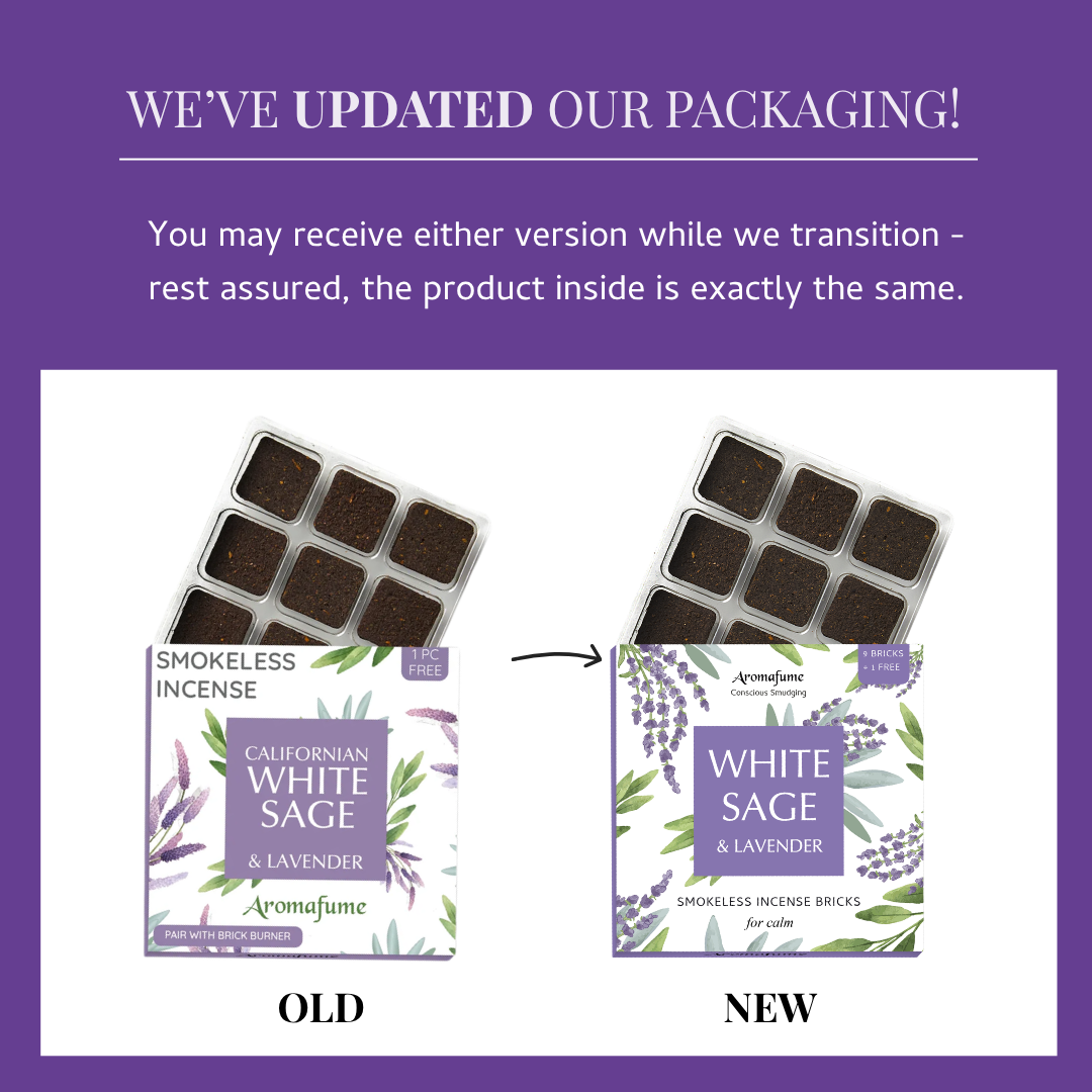 White Sage & Lavender Incense Bricks - Refill
