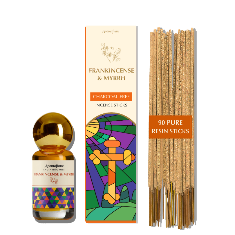 Frankincense & Myrrh Sticks (90 sticks) & Frankincense & Myrrh Anointing Oil