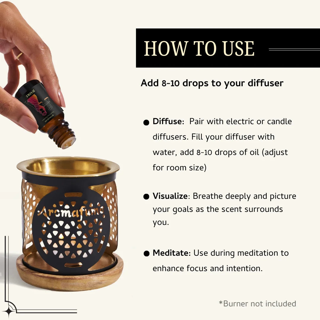 Add a few drops of Justice Manifestation Oil to water in a diffuser. Meditate and visualize truth.