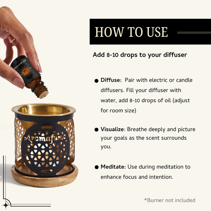 Add a few drops of New Beginnings Manifestation Oil to water in a diffuser. Let the aroma inspire renewal and clarity.