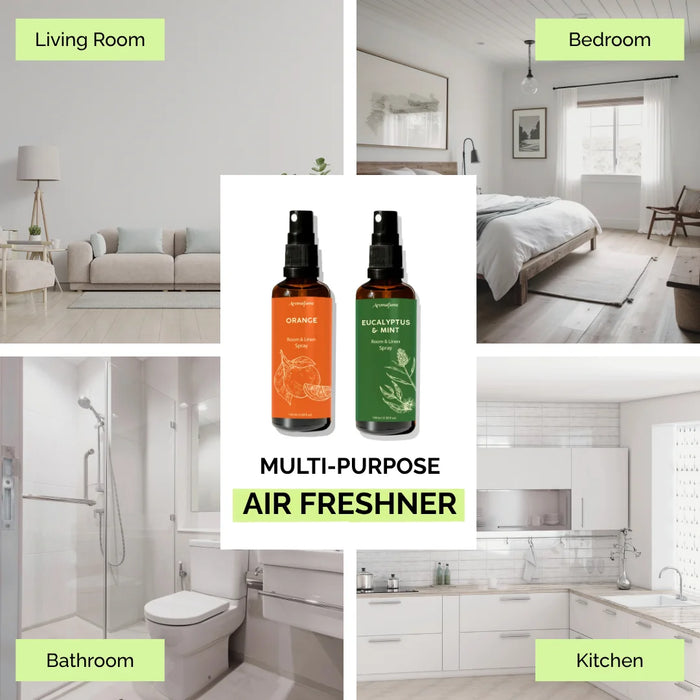 Orange and Eucalyptus & Mint Room Linen Natural Mist Duo