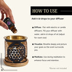 Add a few drops of Protection Oil to water in a diffuser. Visualize a spiritual shield while meditating.