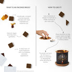 How to use - Place natural, vegan, charcoal free smokeless incense on burner & light