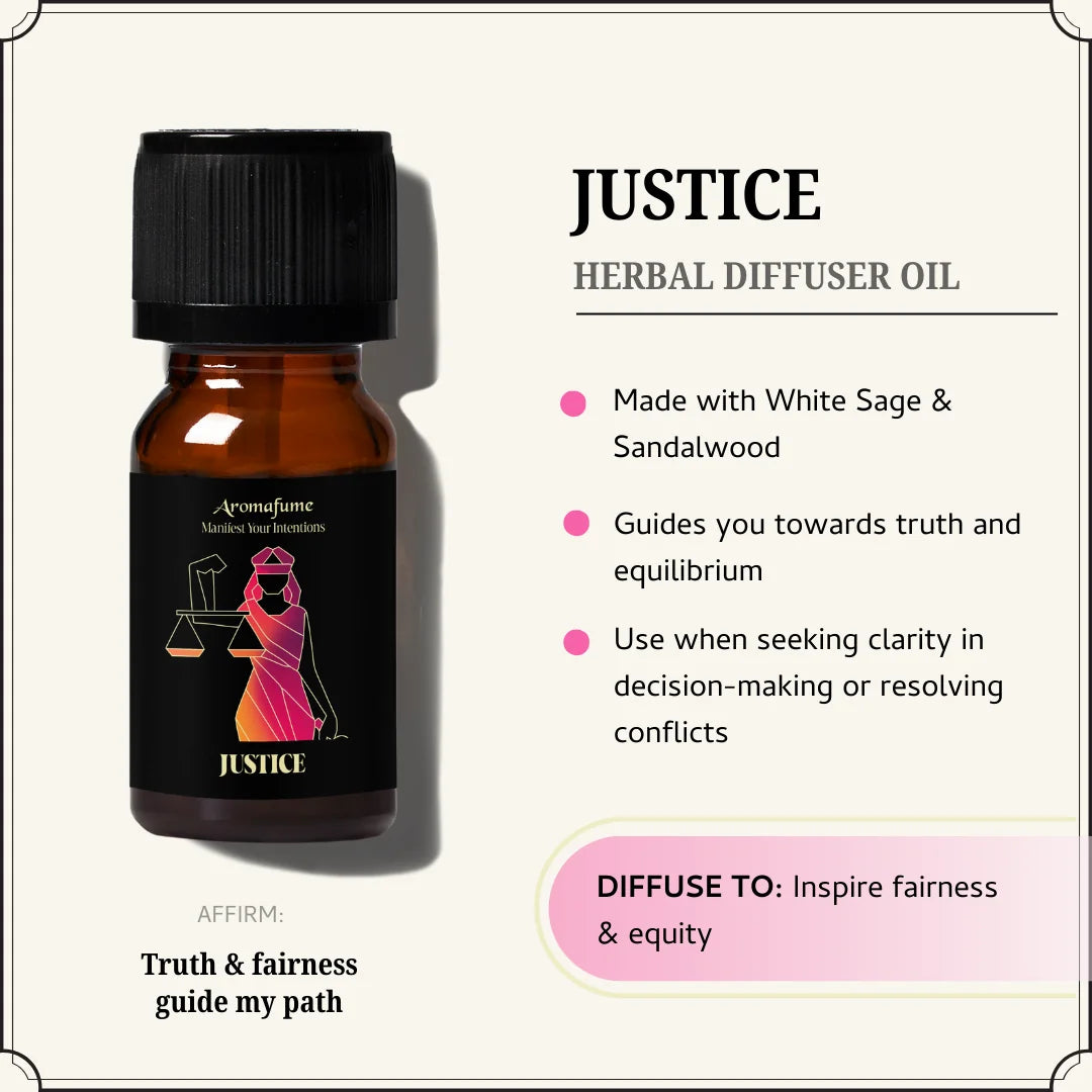 Made with white sage and sandalwood to support fairness, clarity, and ethical decision-making.