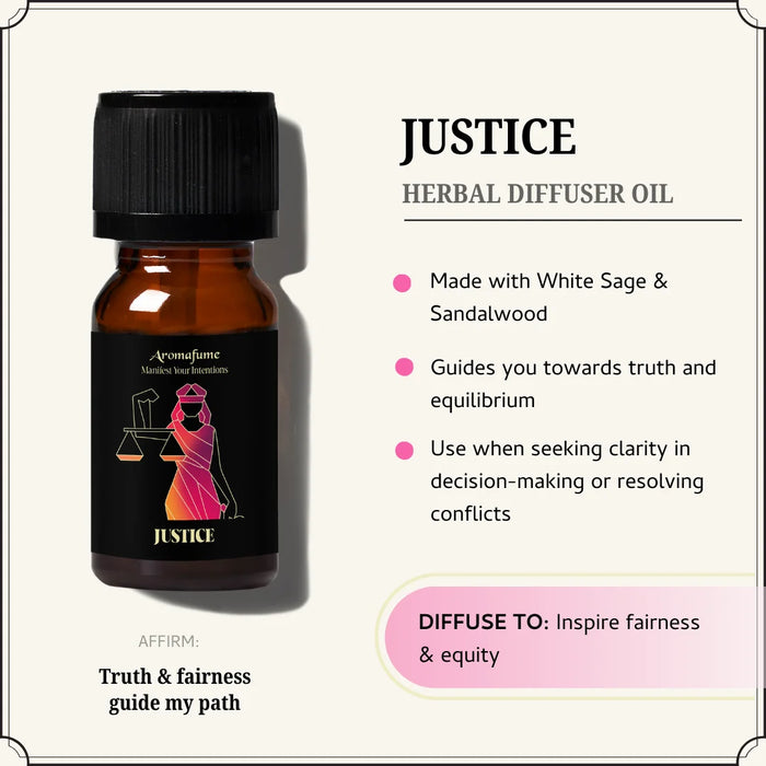 Made with white sage and sandalwood to support fairness, clarity, and ethical decision-making.