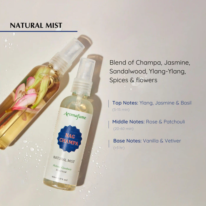 Made with Champa, Jasmine, Sandalwood, Ylang Ylang, Geranium and more