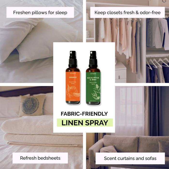 Orange and Eucalyptus & Mint Room Linen Natural Mist Duo