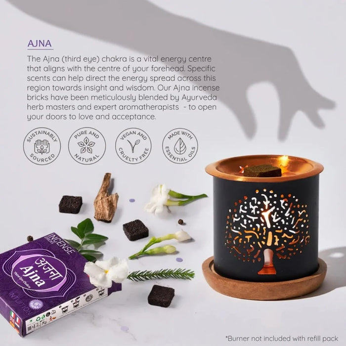 The Ajna Chakra is a vital energy centre that aligns with the centre of your forehead.