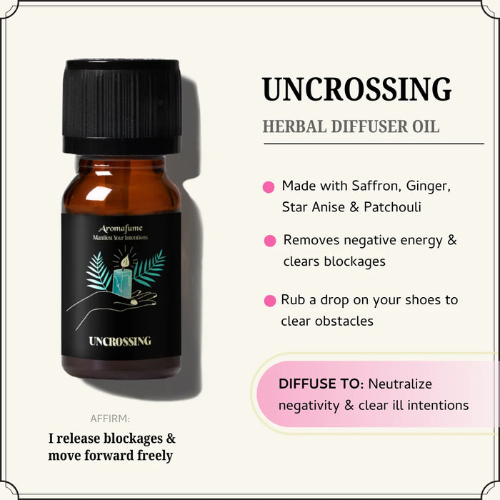 Made with saffron, ginger, star anise, and patchouli to release obstacles and encourage fresh beginnings.
