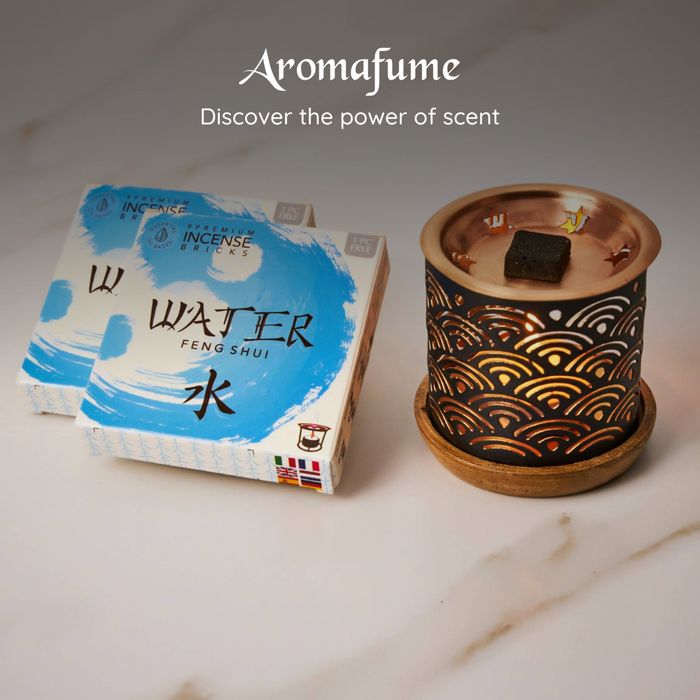 Water Element - Incense Bricks & Burner Set