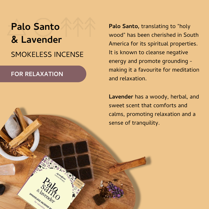 Palo Santo & Lavender Incense Bricks - Refill