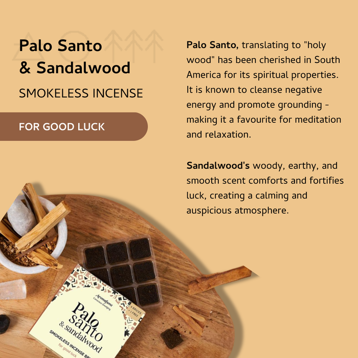 Palo Santo & Sandalwood Incense Bricks - Refill
