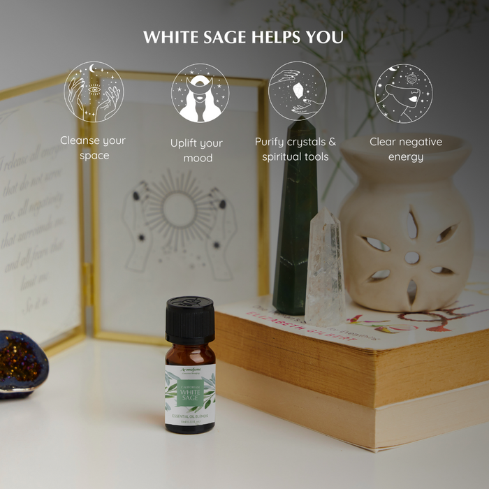 White Sage, Lavender & White Sage, Rose & White Sage Essential Oil Diffuser Blend