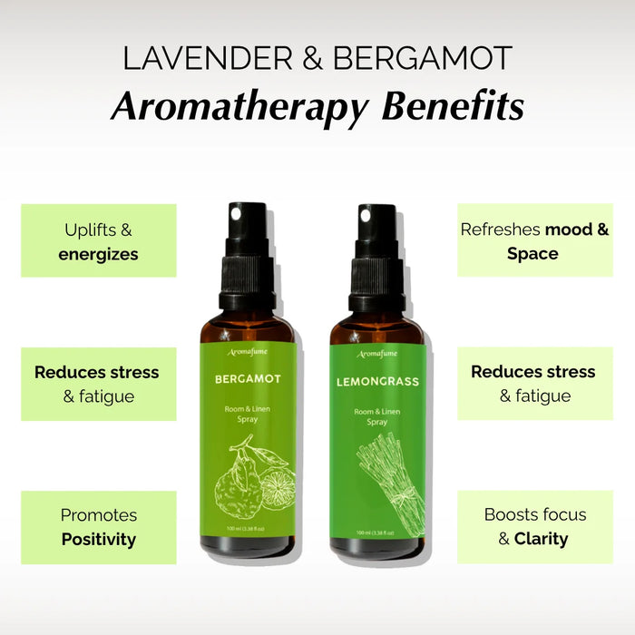 Bergamot & Lemongrass Room & Linen Mist Duo